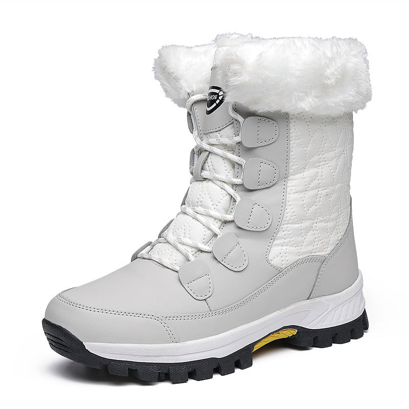 Waterproof Snow Boots Women's Mid-calf Front Zipper